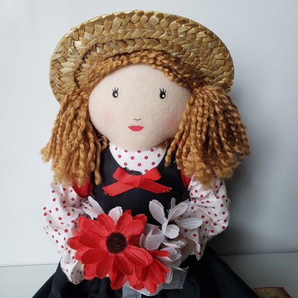 Cracker Barrel Rag-Doll Shelf‎ Sitter Rooster Chicken Apple Annie w/tags - Picture 2 of 10